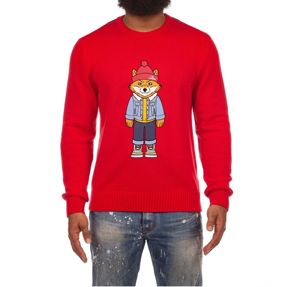 NWT AKOO Slick Bundled Red/Blue Sweater Men’s XL Cable-knit New